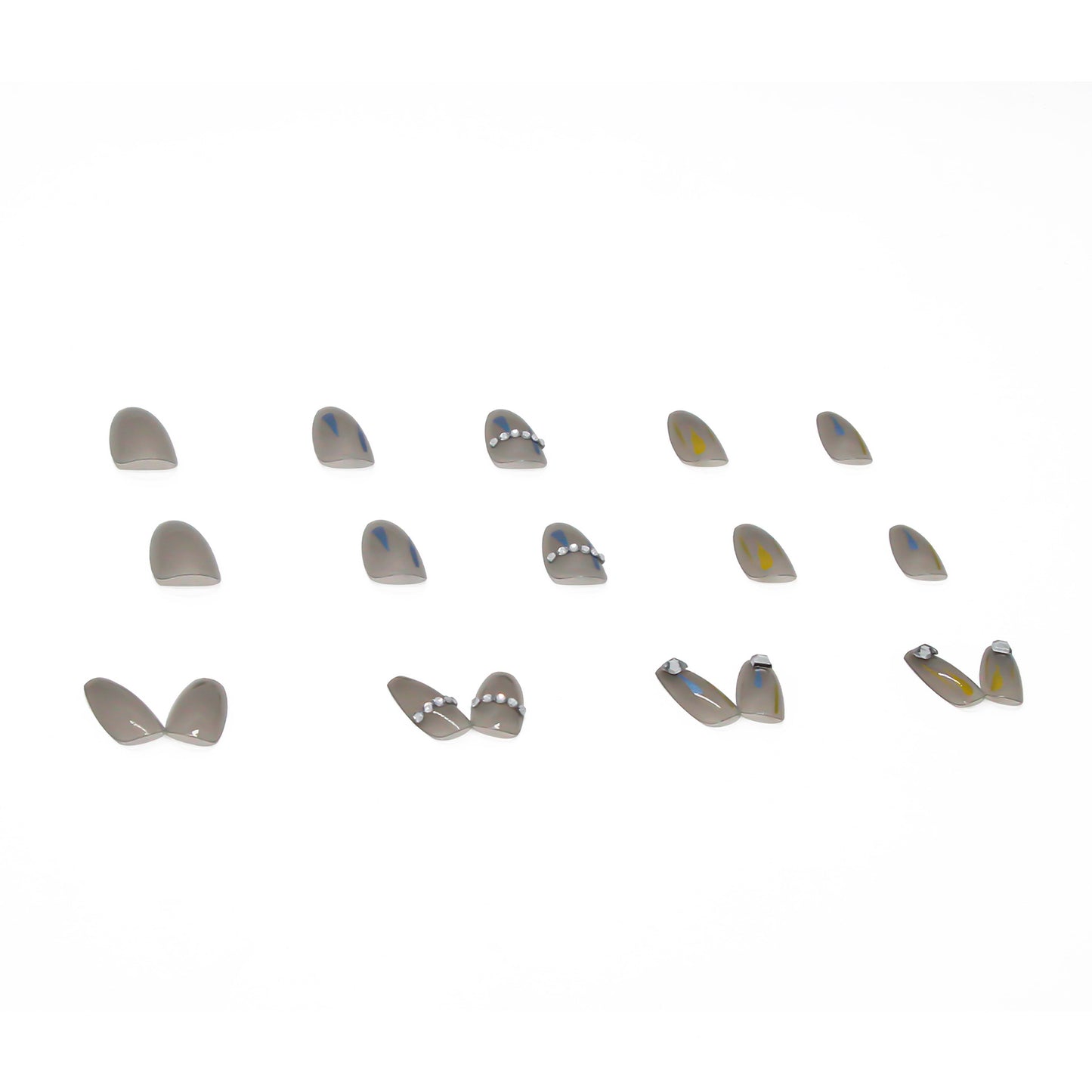 Gray Square Nail Stickers